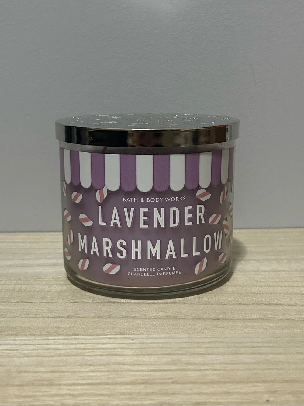 NEW Bath & Body Works Lavender Marshmallow Scented Candle - Picture 1 of 3
